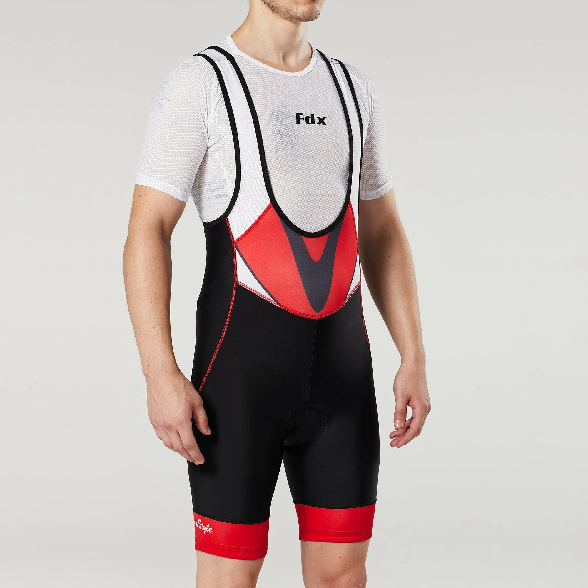 Fdx Velocity Red Men's & Boy's Summer Cycling Bib Shorts