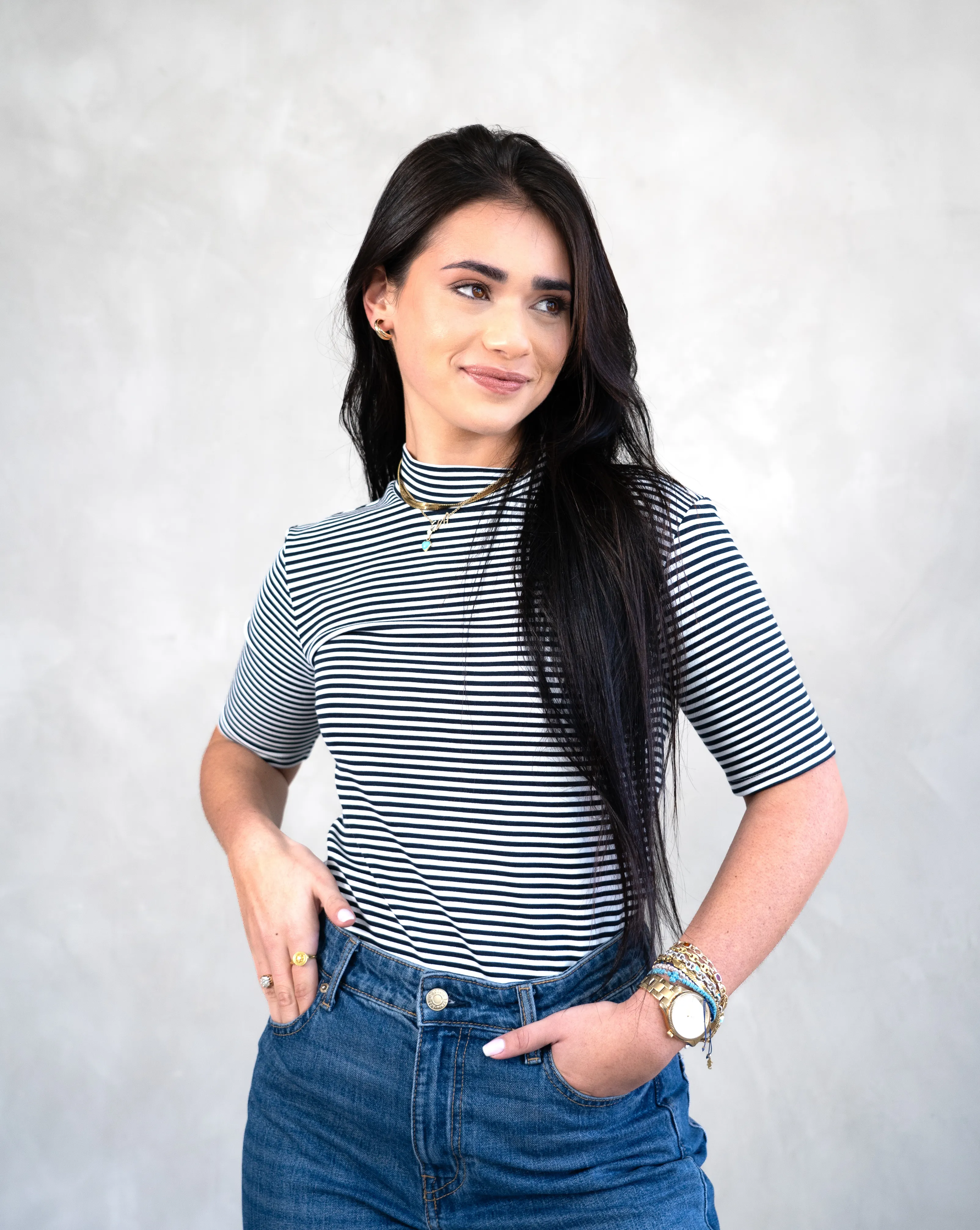 Fiji Short-Sleeve Top |  Stripe