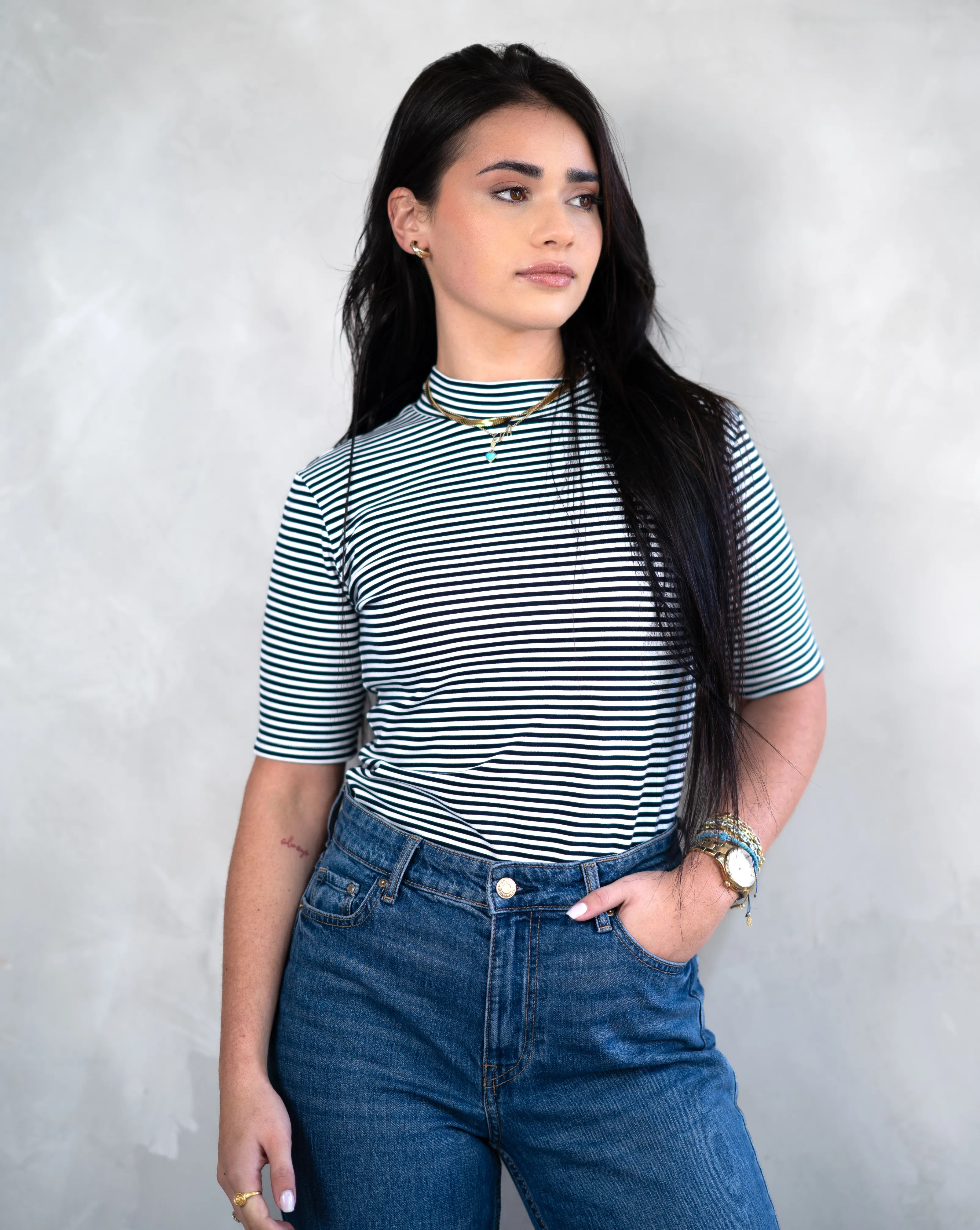 Fiji Short-Sleeve Top |  Stripe