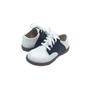 Footmates Saddle Shoe - White with Navy