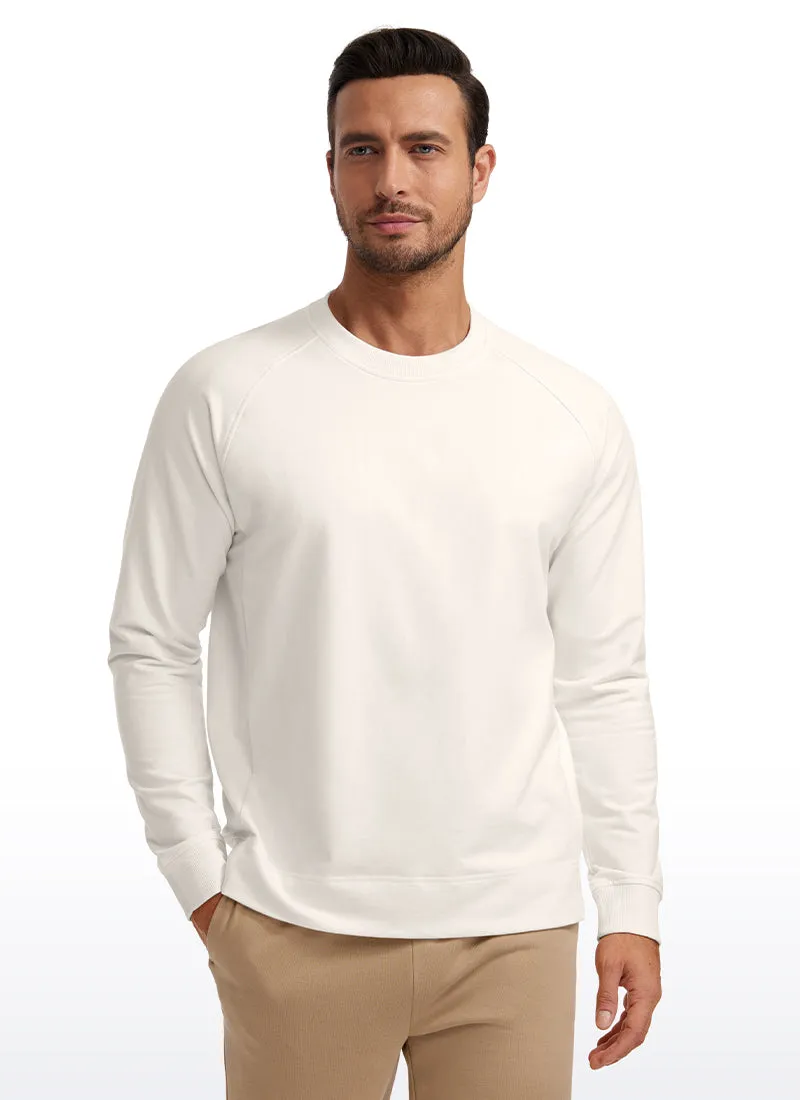 French Terry Pullover Sweatshirts with Zip Pockets