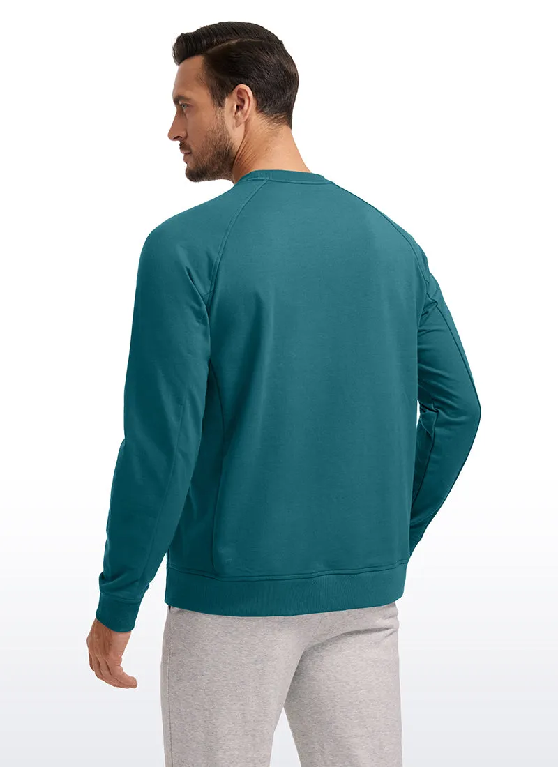 French Terry Pullover Sweatshirts with Zip Pockets