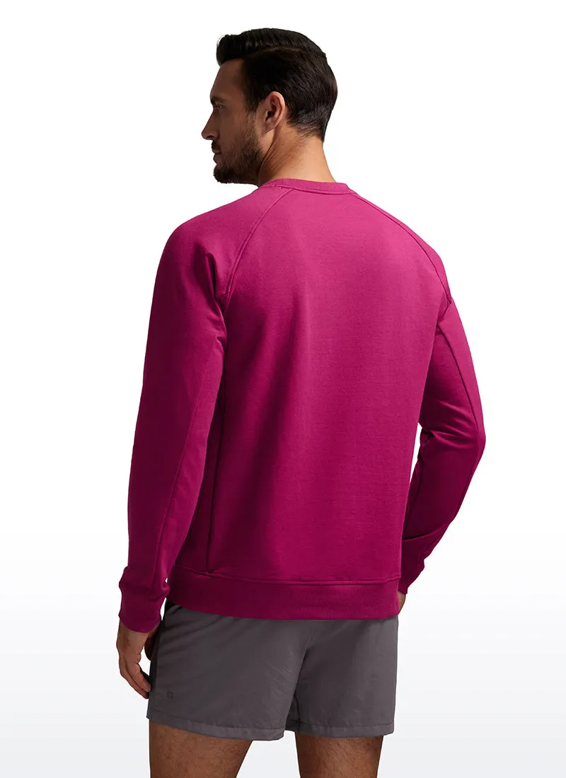 French Terry Pullover Sweatshirts with Zip Pockets