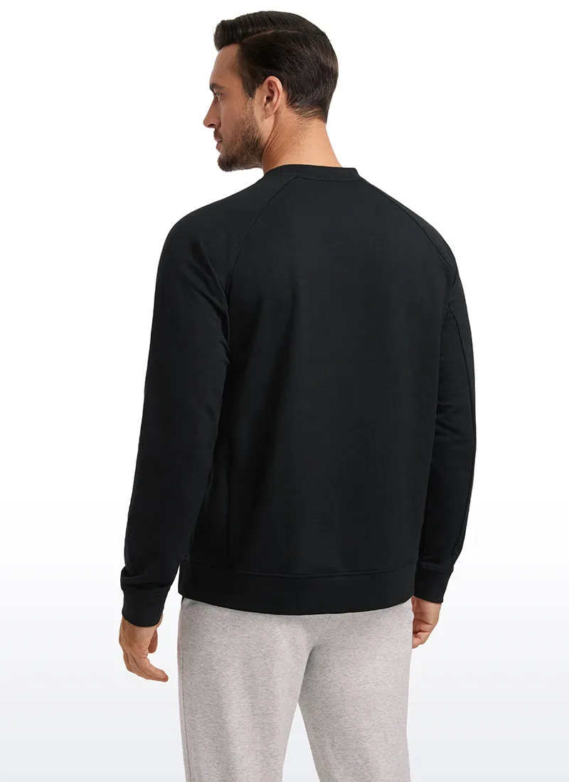 French Terry Pullover Sweatshirts with Zip Pockets