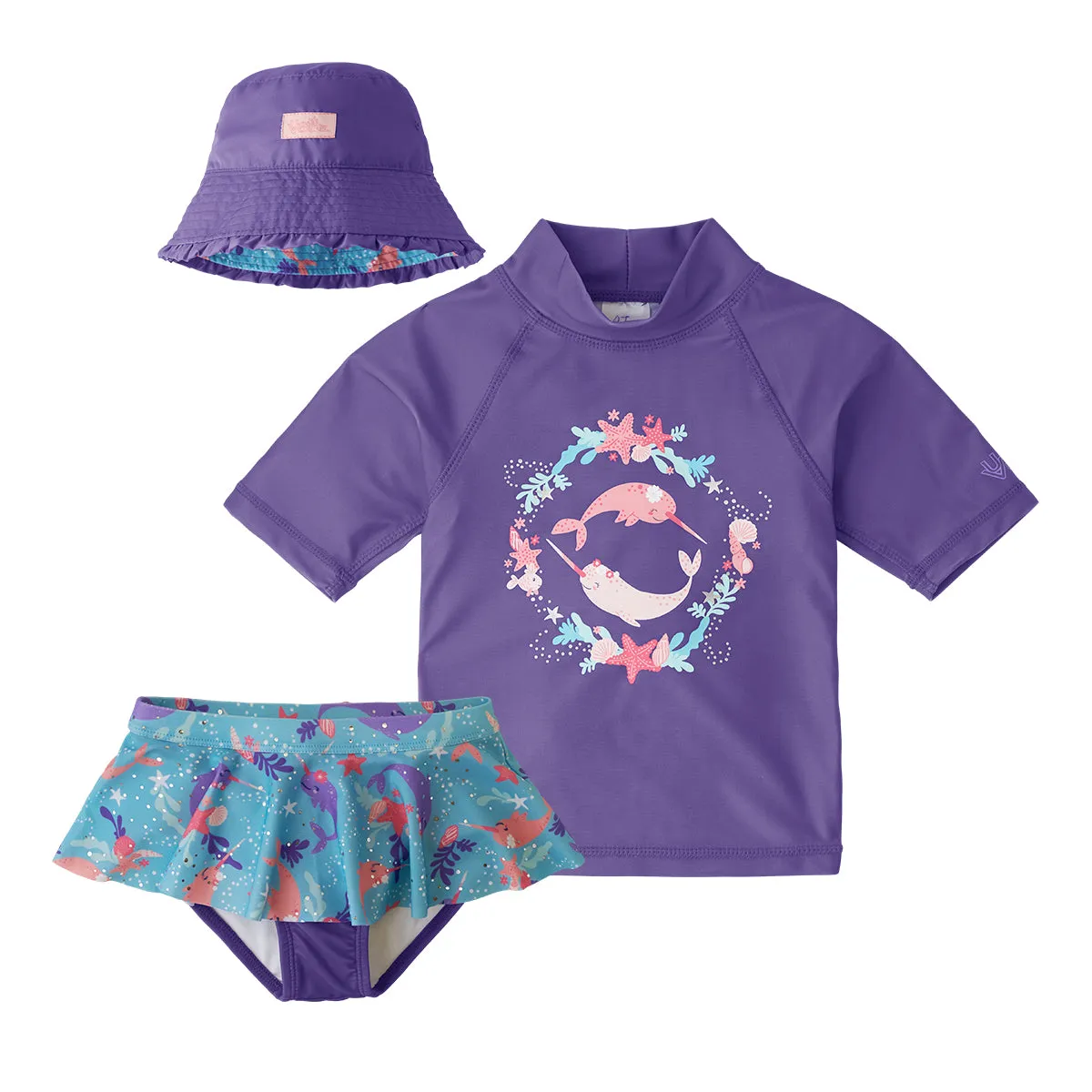 Girl's 3PC Sun & Swim Set