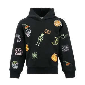 Glow Patched Halloween Hoodie