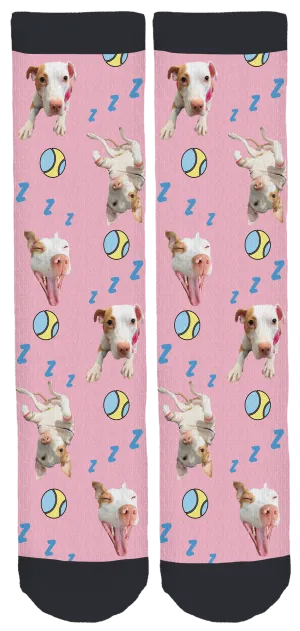 Gummy the Pit Bull Crew Socks