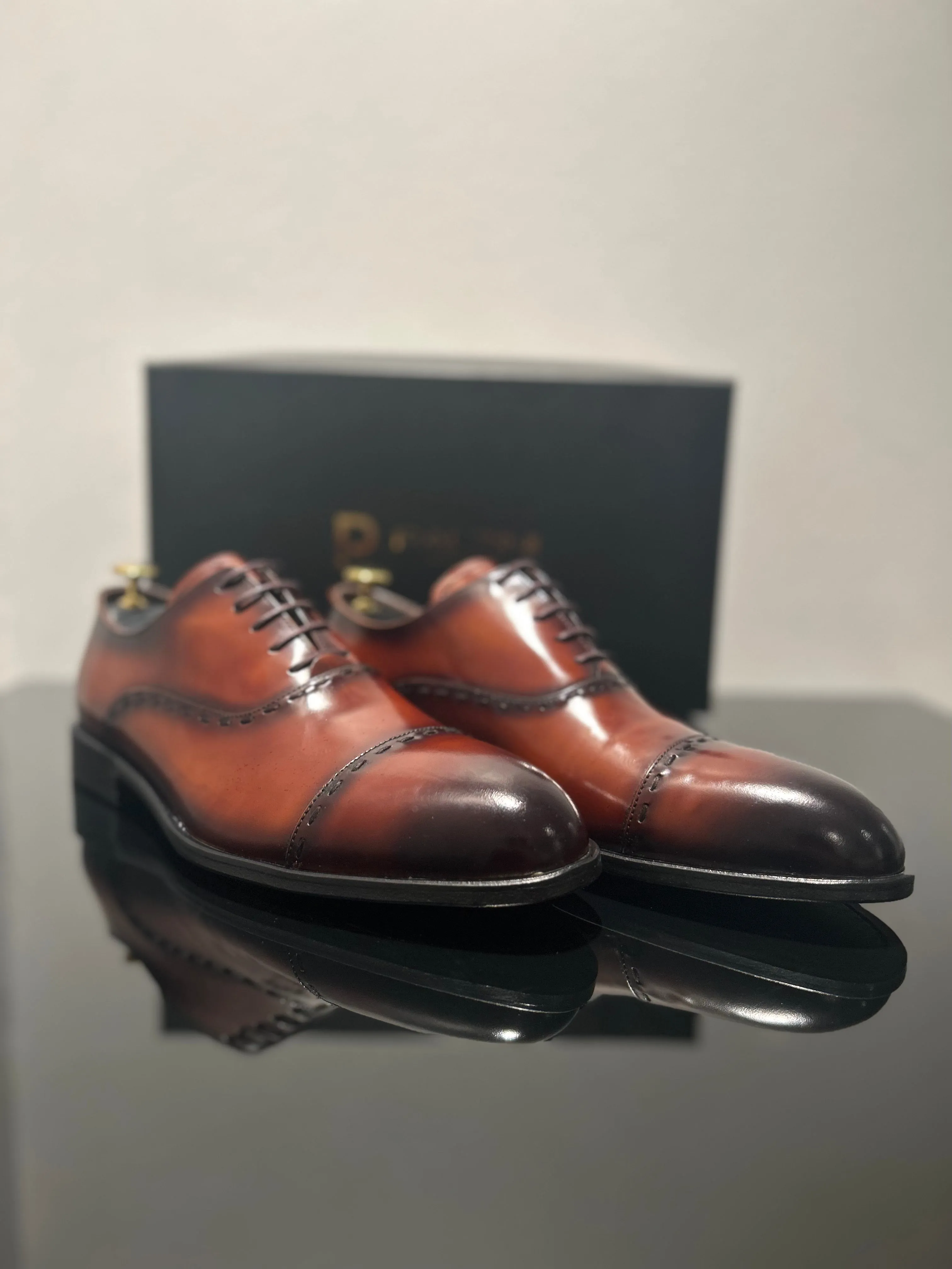 HANDMADE BROWN LEATHER BROGUE