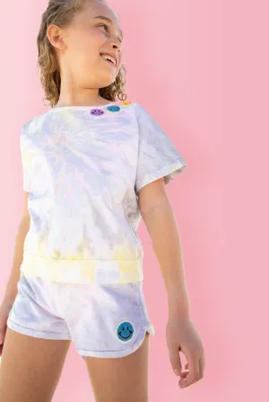 Happy Face Tie Dye Short Set