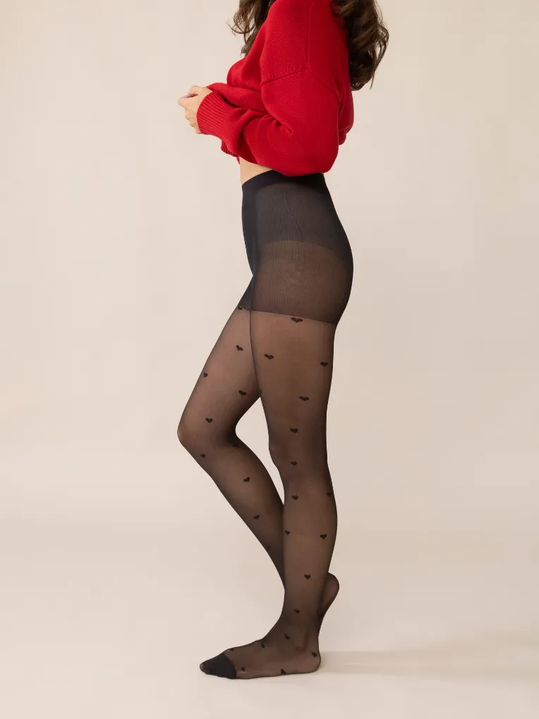 Heart Pattern Tights