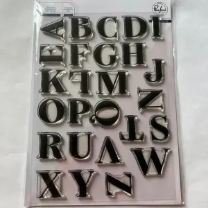 Heather uppercase alphabet stamp set by pinkfresh