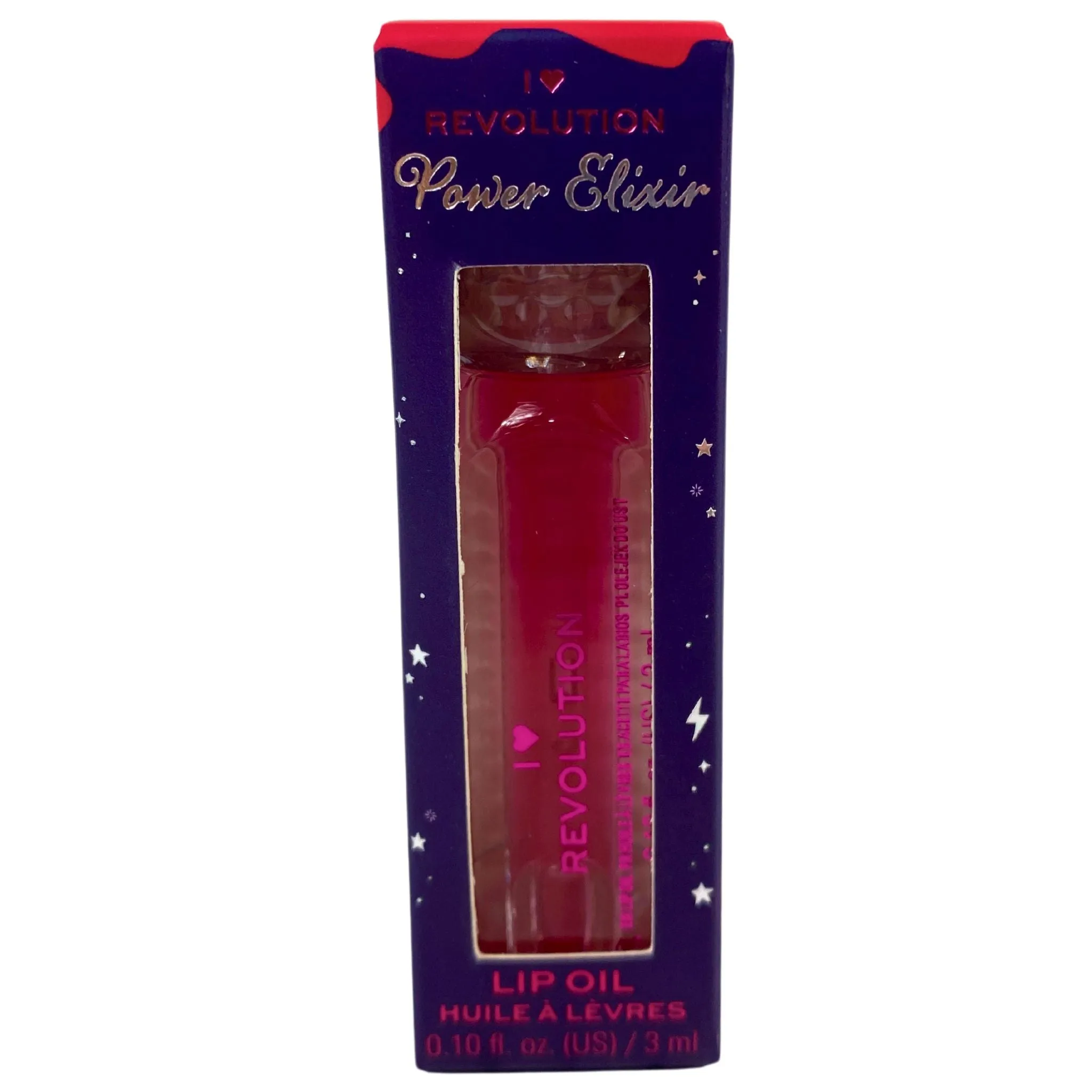 I Heart Revolution Power Elixir Lip Oil 0.10OZ Power Cranberry (30 Pcs Lot)