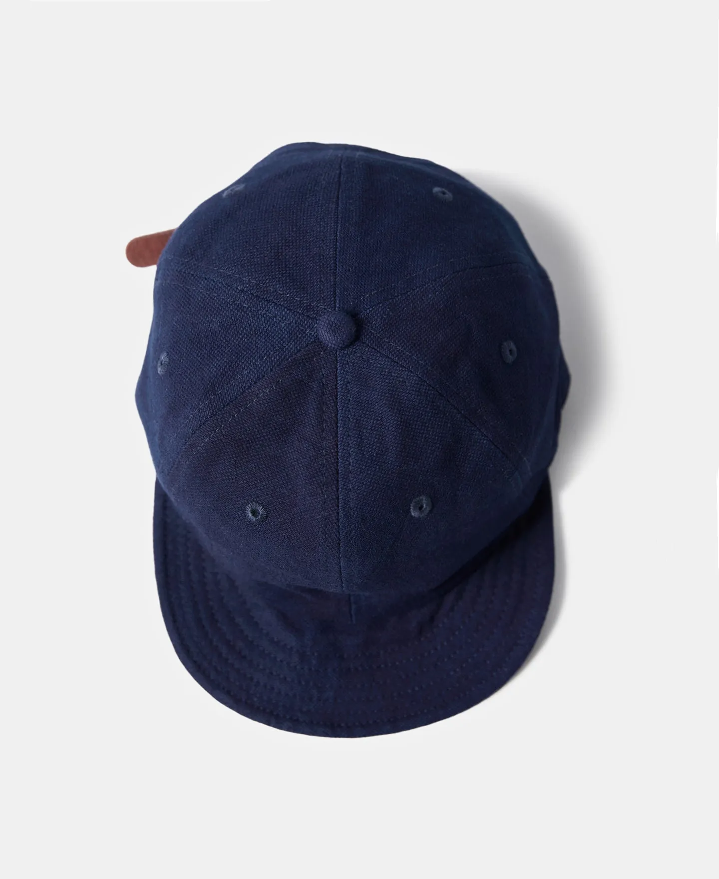 Indigo-Dyed Cotton-Linen Ball Cap