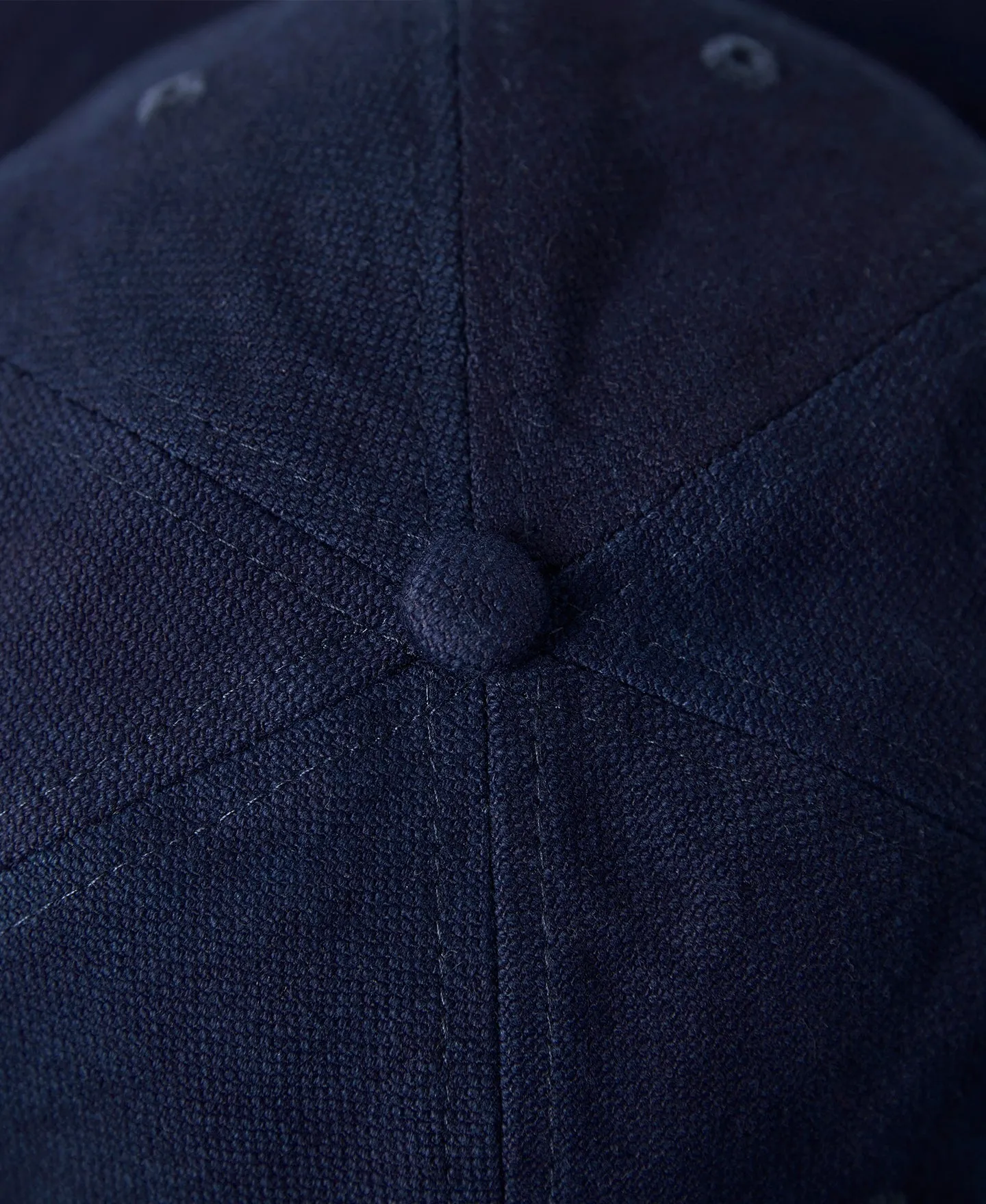 Indigo-Dyed Cotton-Linen Ball Cap