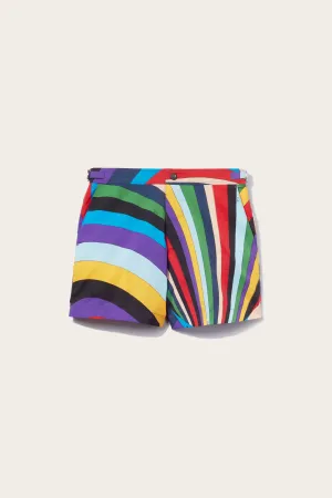 Iride-Print Swim Shorts