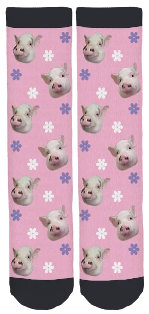 Lollipop the Lucky Pig Crew Socks