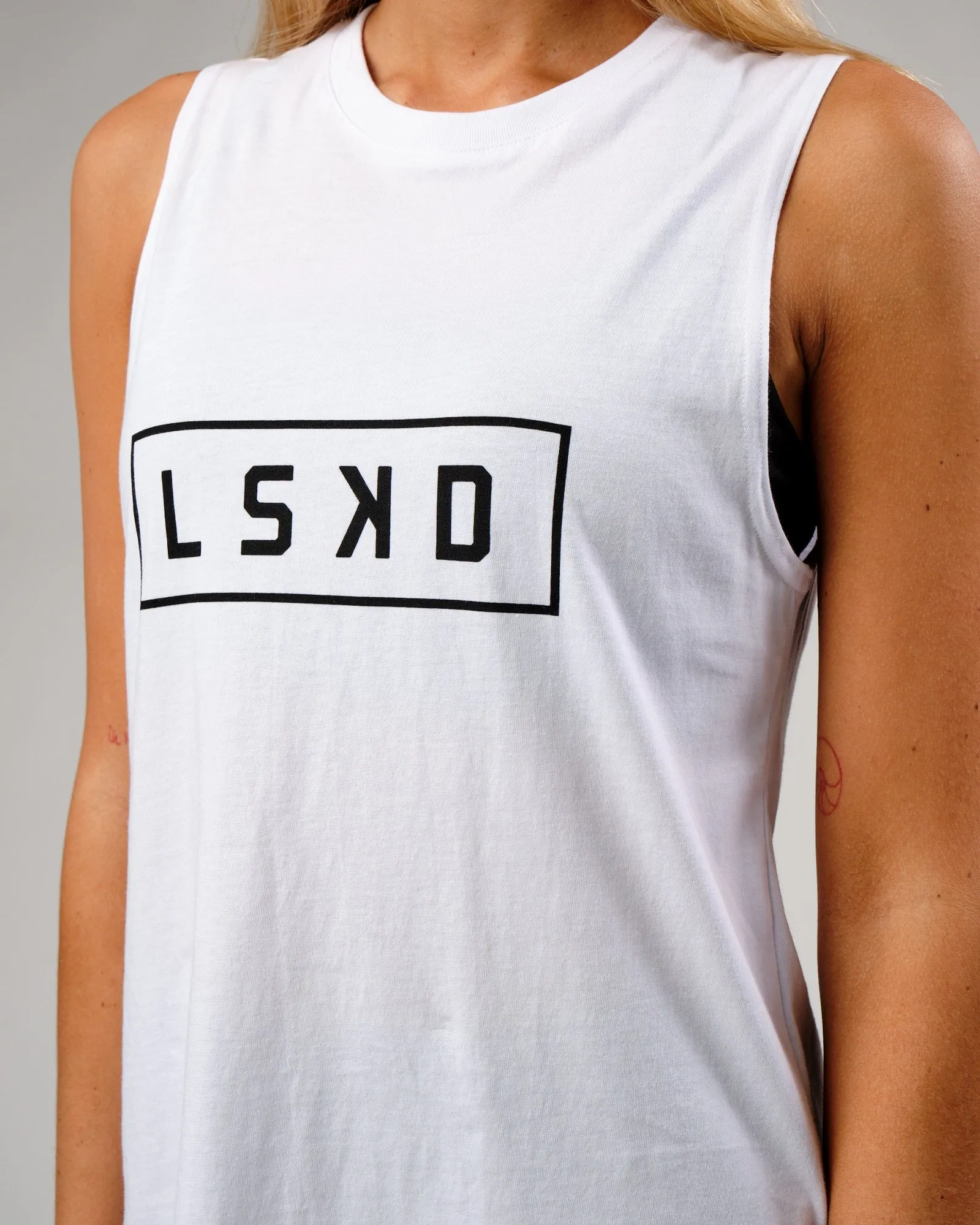 Luna Tank - White-Black