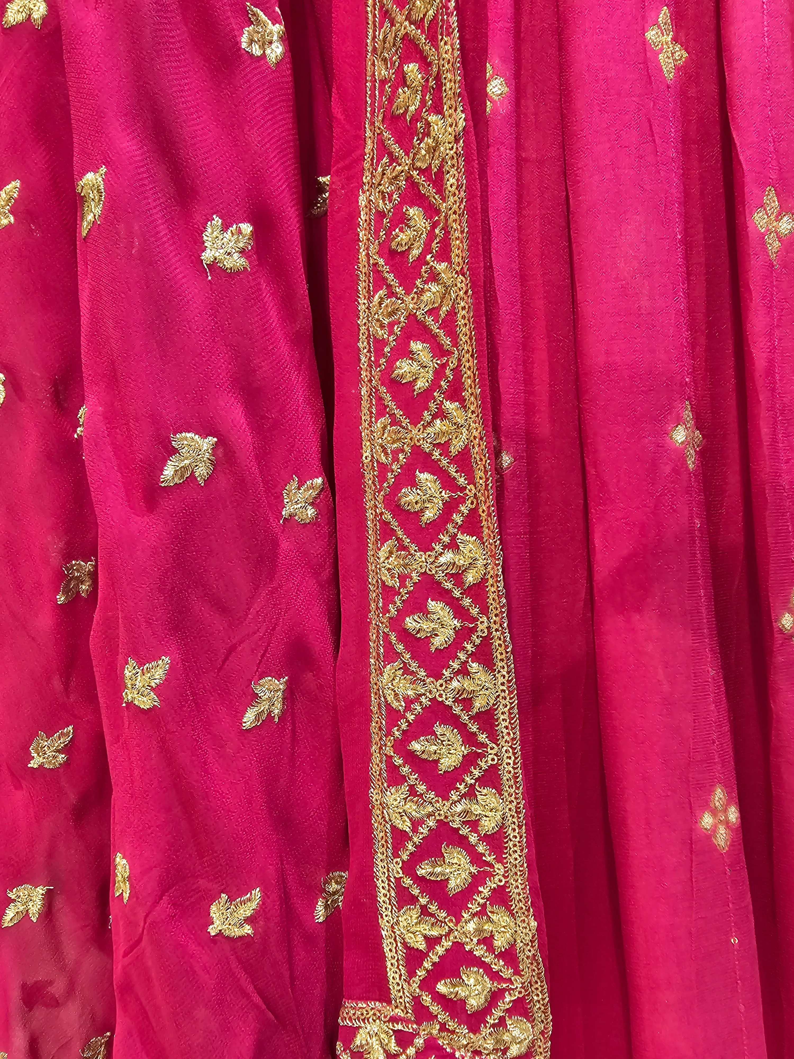 Magenta Lehenga Choli with Potli