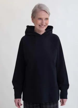 Marcella Organic Cotton Hoodie In Black