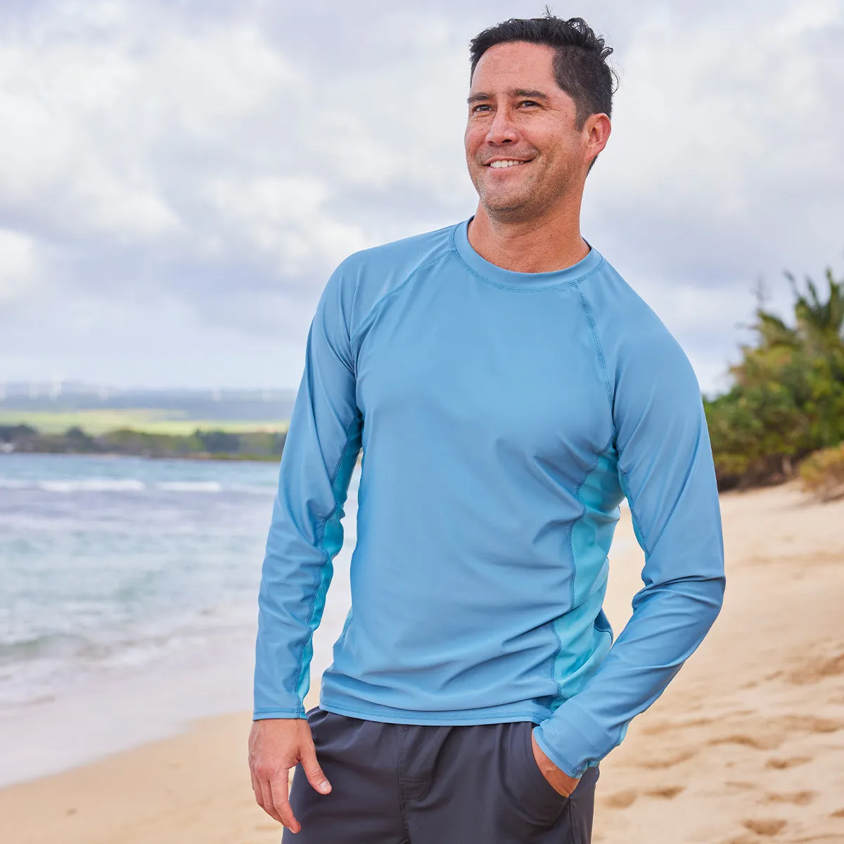 Men's Long Sleeve Crew Sun & Swim Shirt