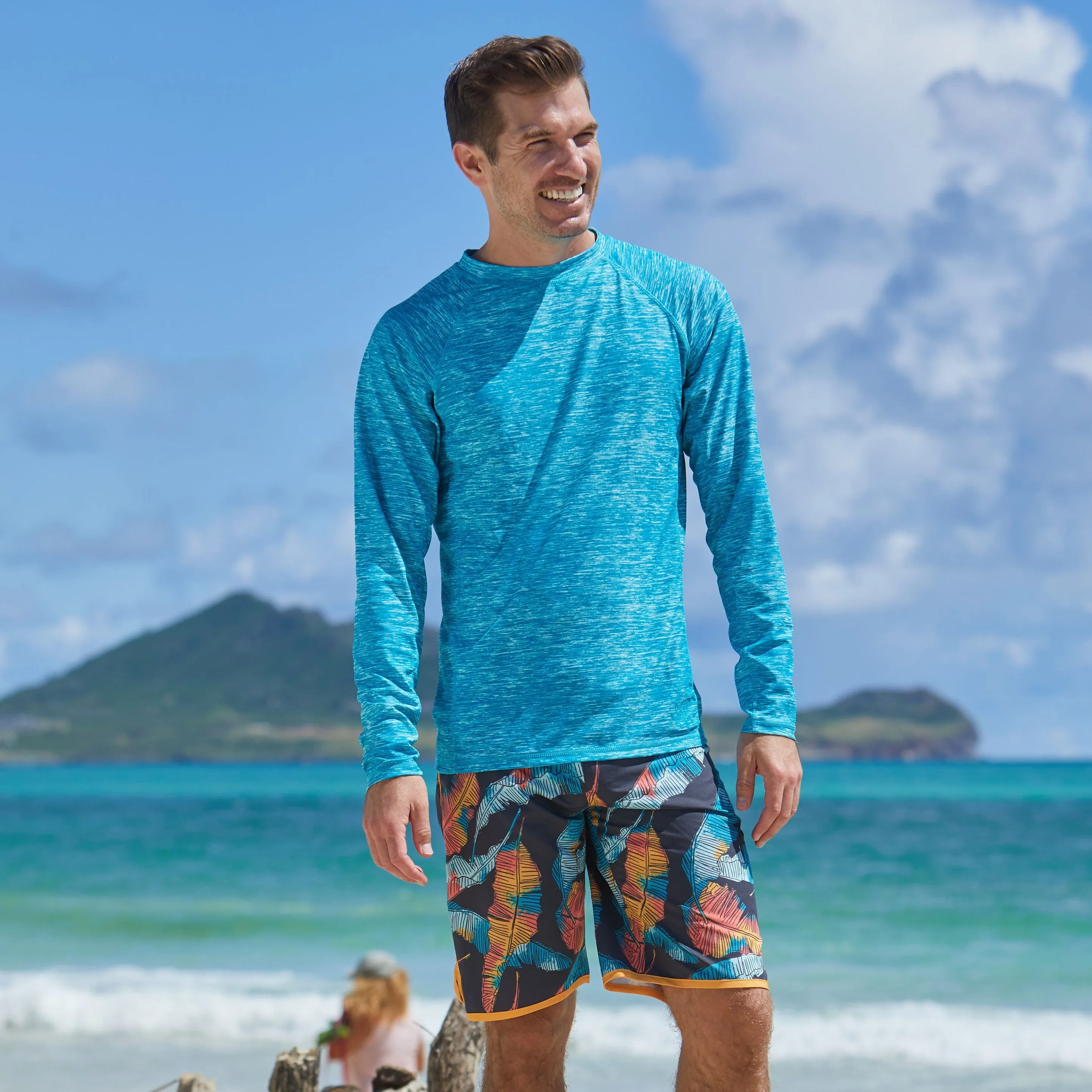 Men's Long Sleeve Crew Sun & Swim Shirt