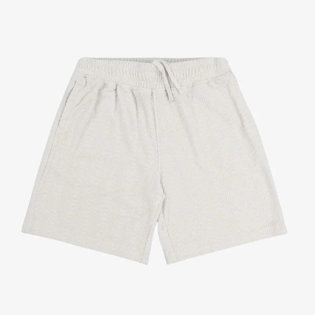 mens pleasures zen terry shorts (off white)