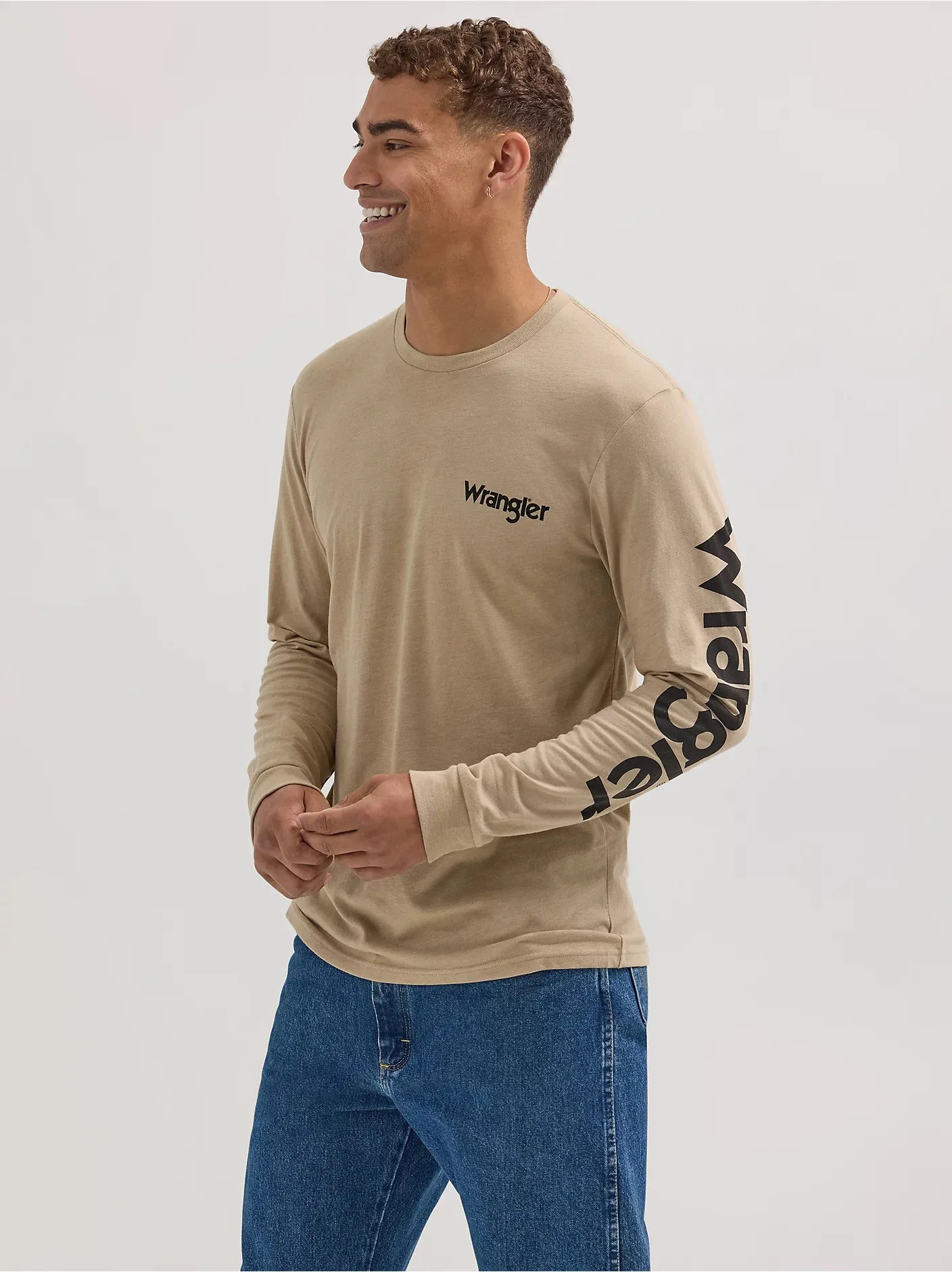 Men's Wrangler Pup Truck Long Sleeve Graphic Tee