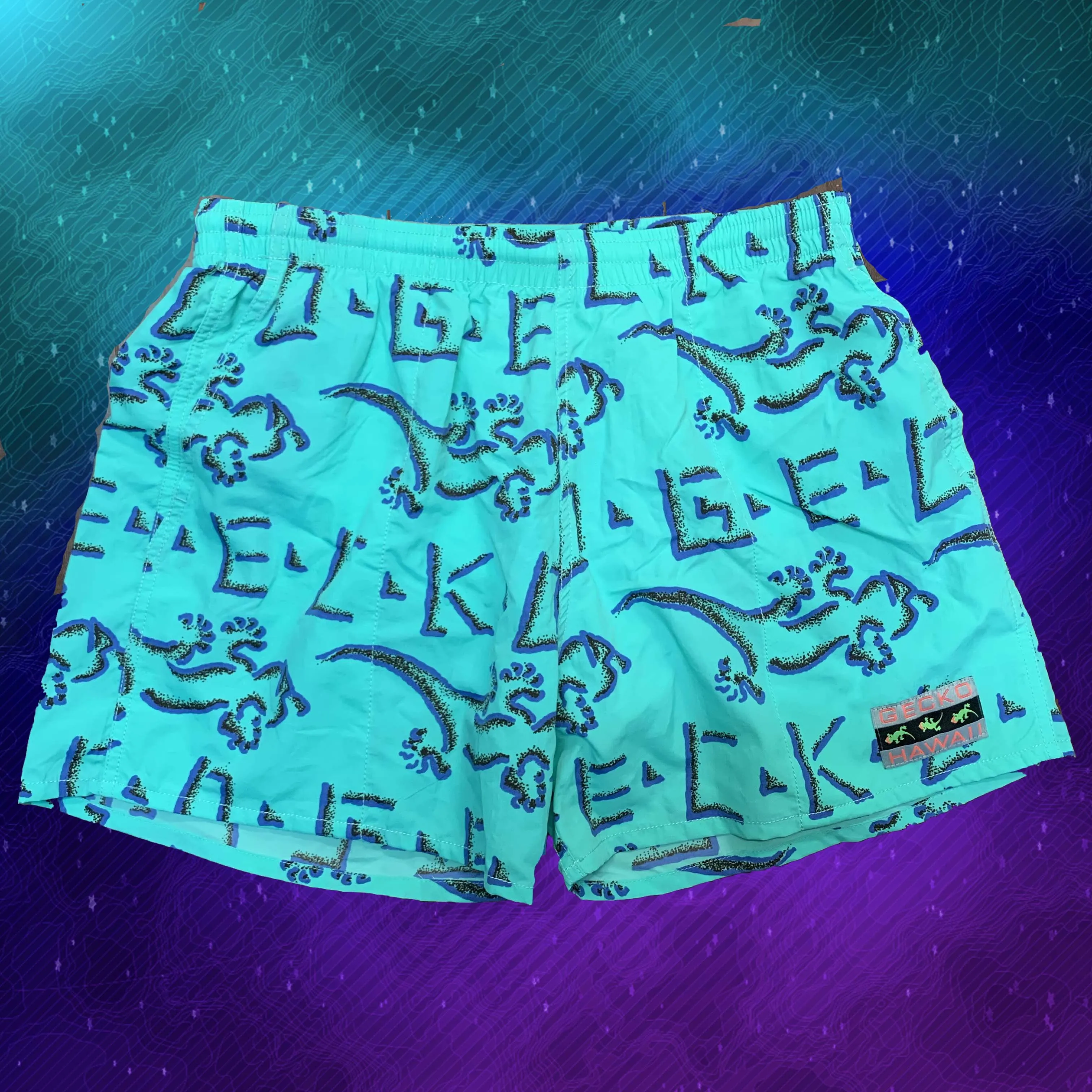 Mint Gecko Petro Volley Shorts