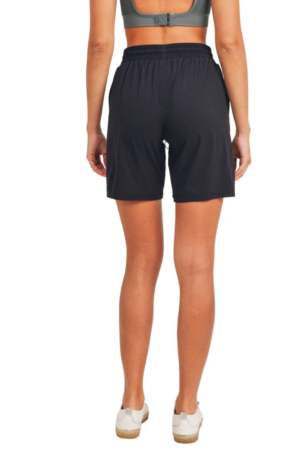 Mono B Active Essential Drawstring Midi Shorts AP-A07106 and Plus