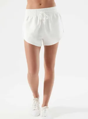 NUX Active Women's Sleek Fabric Shorts - Coconut White