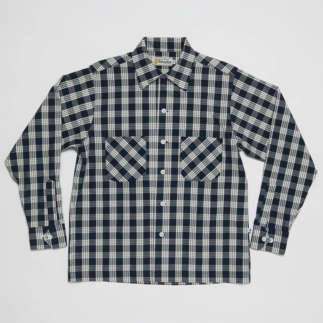 Open Collar Shirt (Navy)