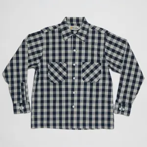 Open Collar Shirt (Navy)