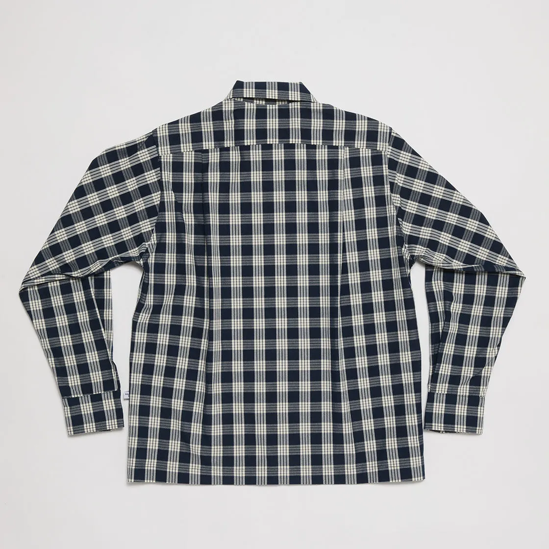 Open Collar Shirt (Navy)