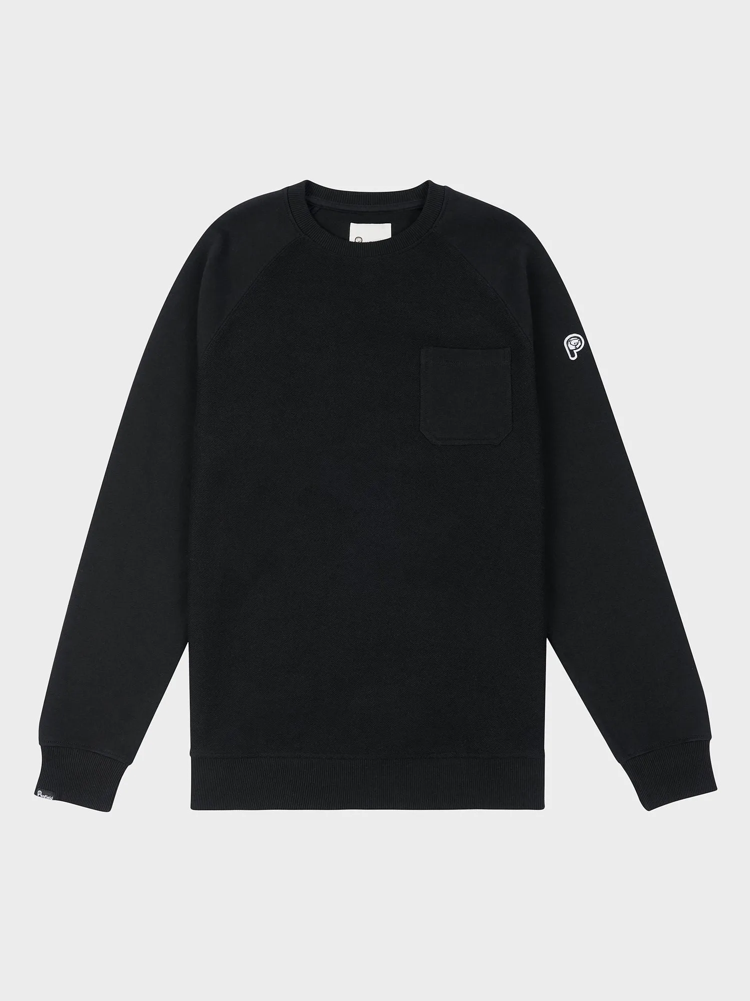 Premium Black P Bear Reverse Loopback Sweater