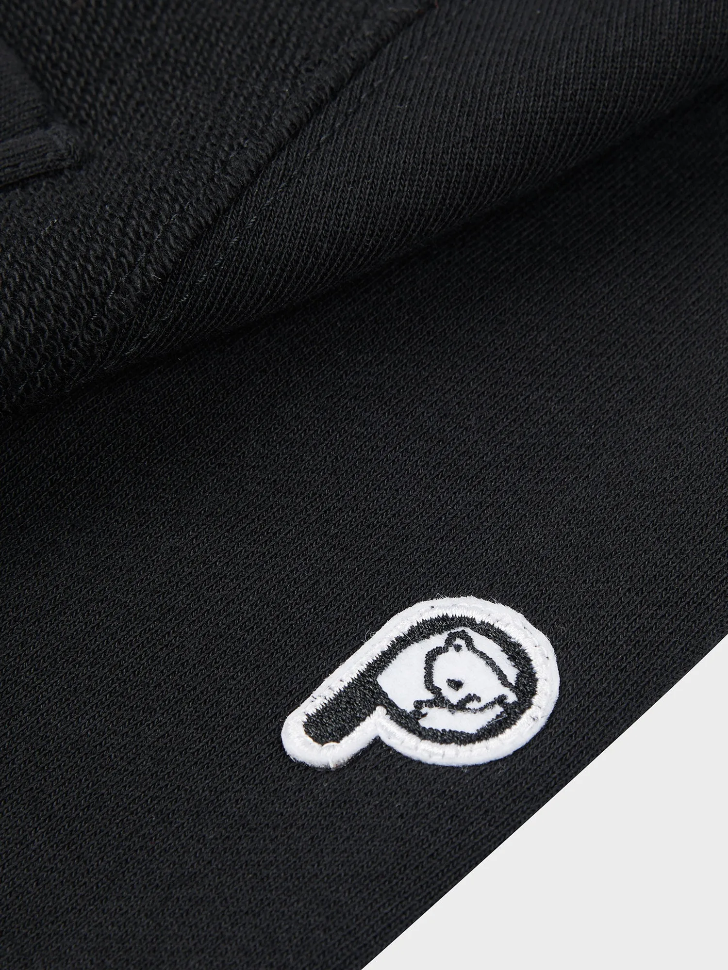 Premium Black P Bear Reverse Loopback Sweater