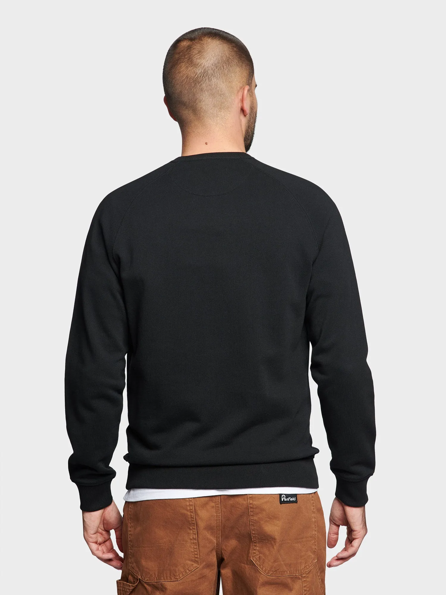 Premium Black P Bear Reverse Loopback Sweater