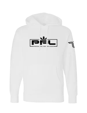 PFL Black Logo Hoodie - White