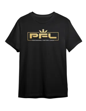 PFL Gold Logo T-Shirt - Black