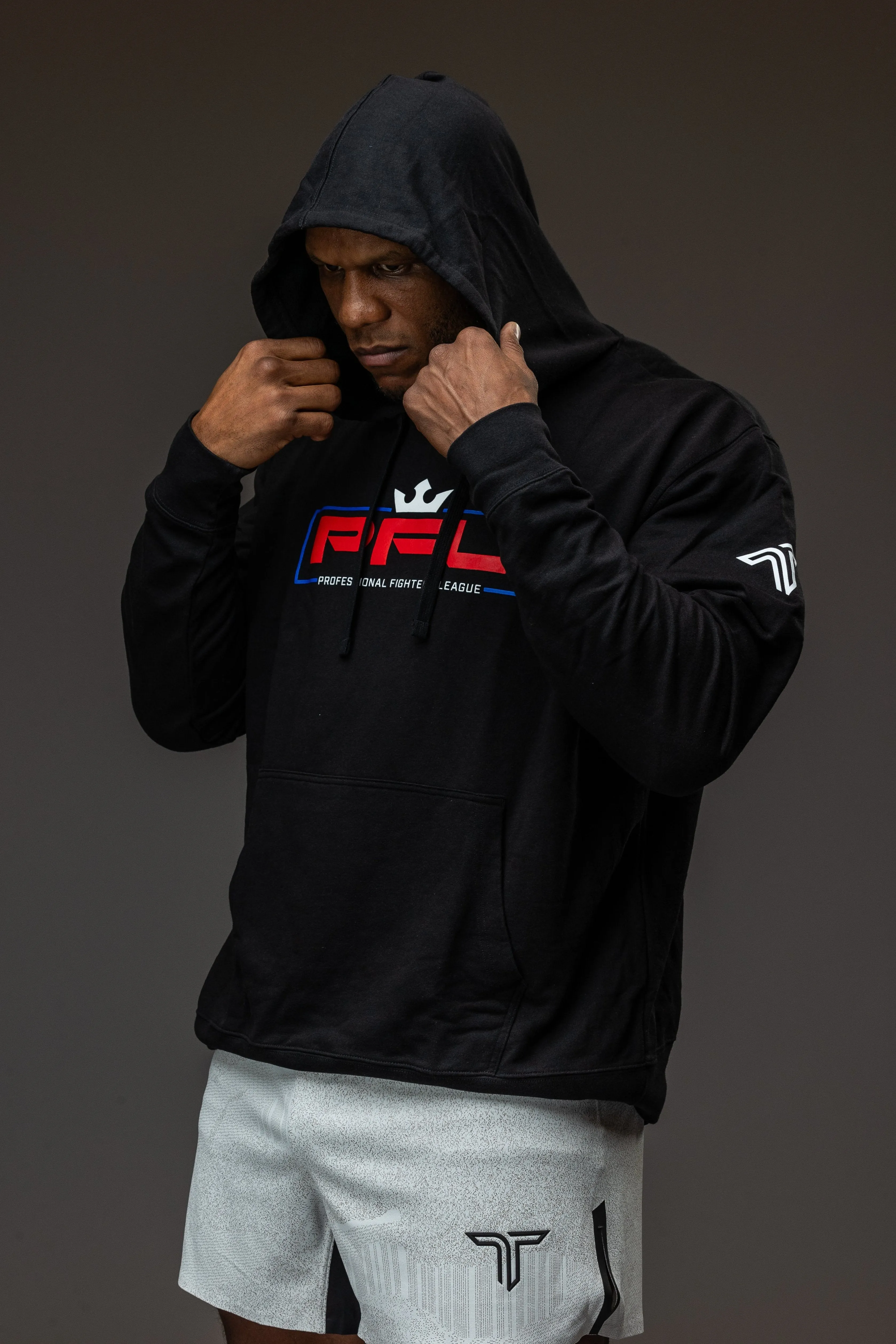 PFL Red Logo Hoodie - Black