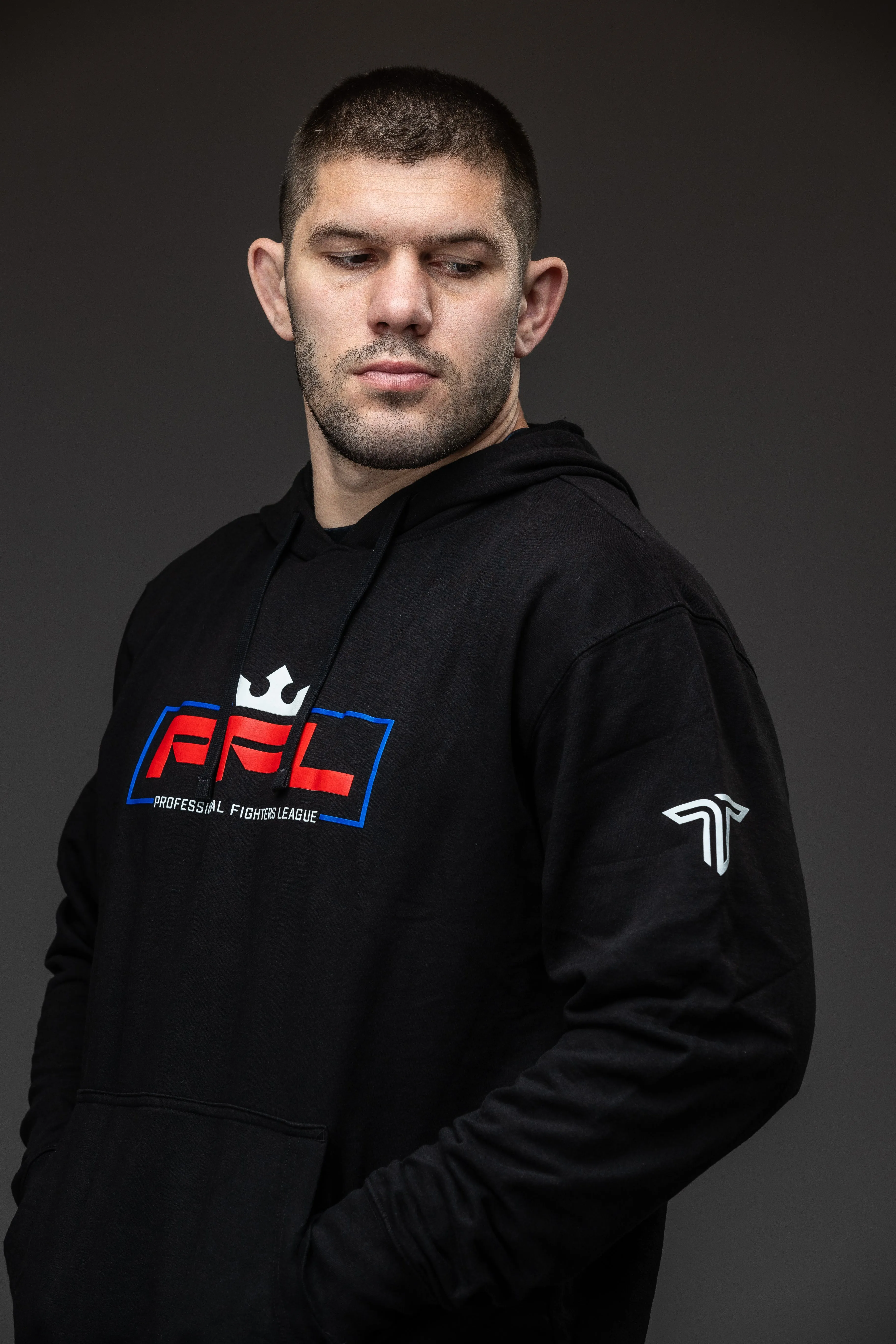 PFL Red Logo Hoodie - Black