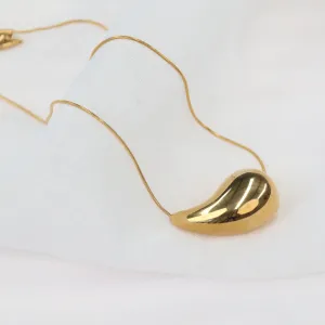 Pha Necklace | Gold Plated and Stainless Steel Tear Drop Necklace