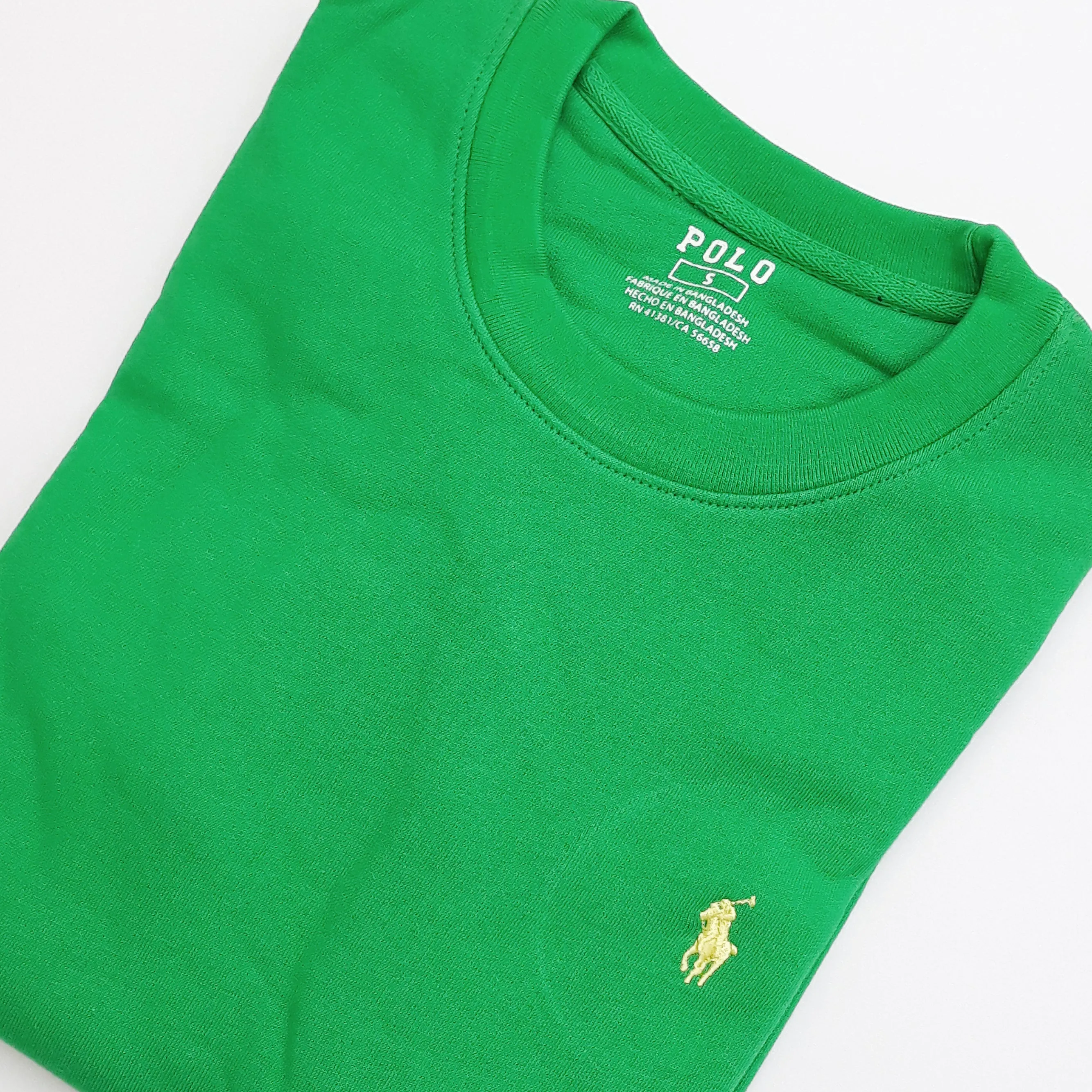 PL - Men 'Green' Signature Polo Crew Neck Terry Sweatshirt PL272