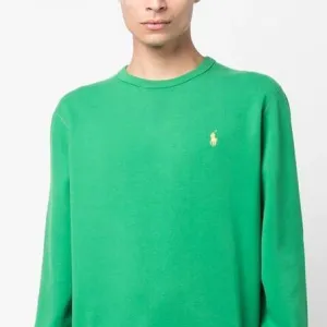 PL - Men 'Green' Signature Polo Crew Neck Terry Sweatshirt PL272