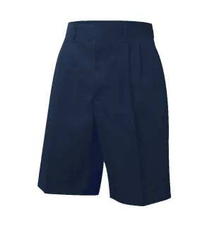 Pleated Twill Short - Navy