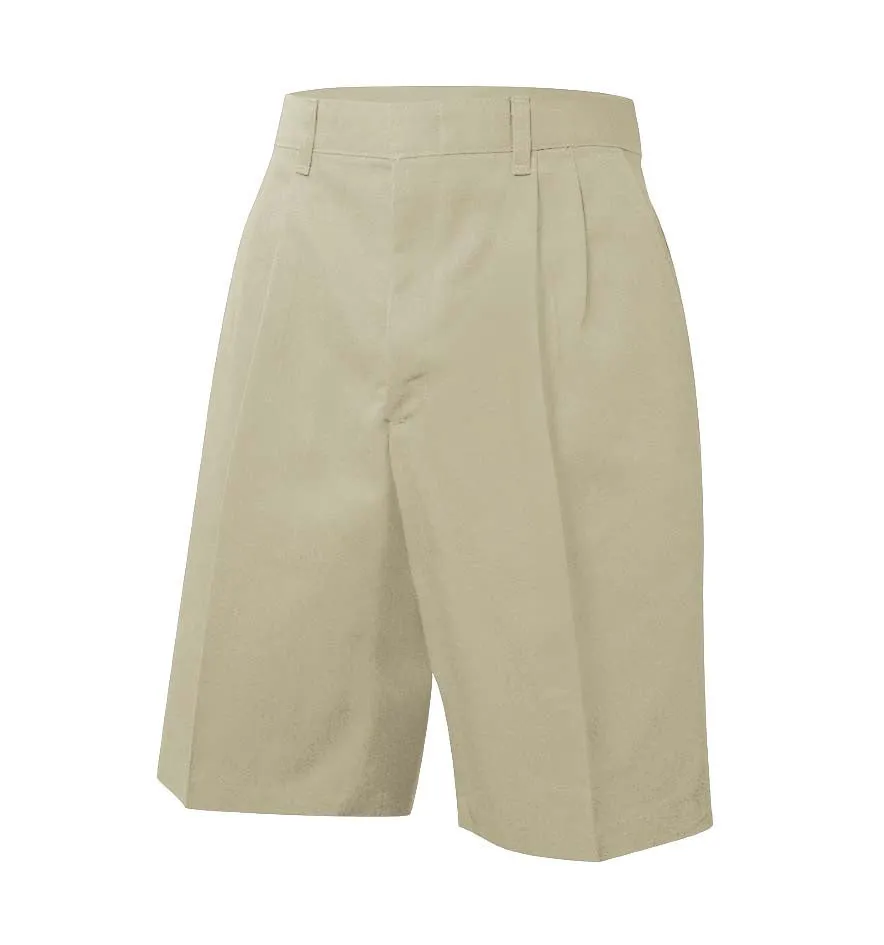 Pleated Twill Short - St Peter - Khaki