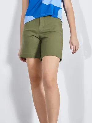 River Shorts in Sage Stretch Linen