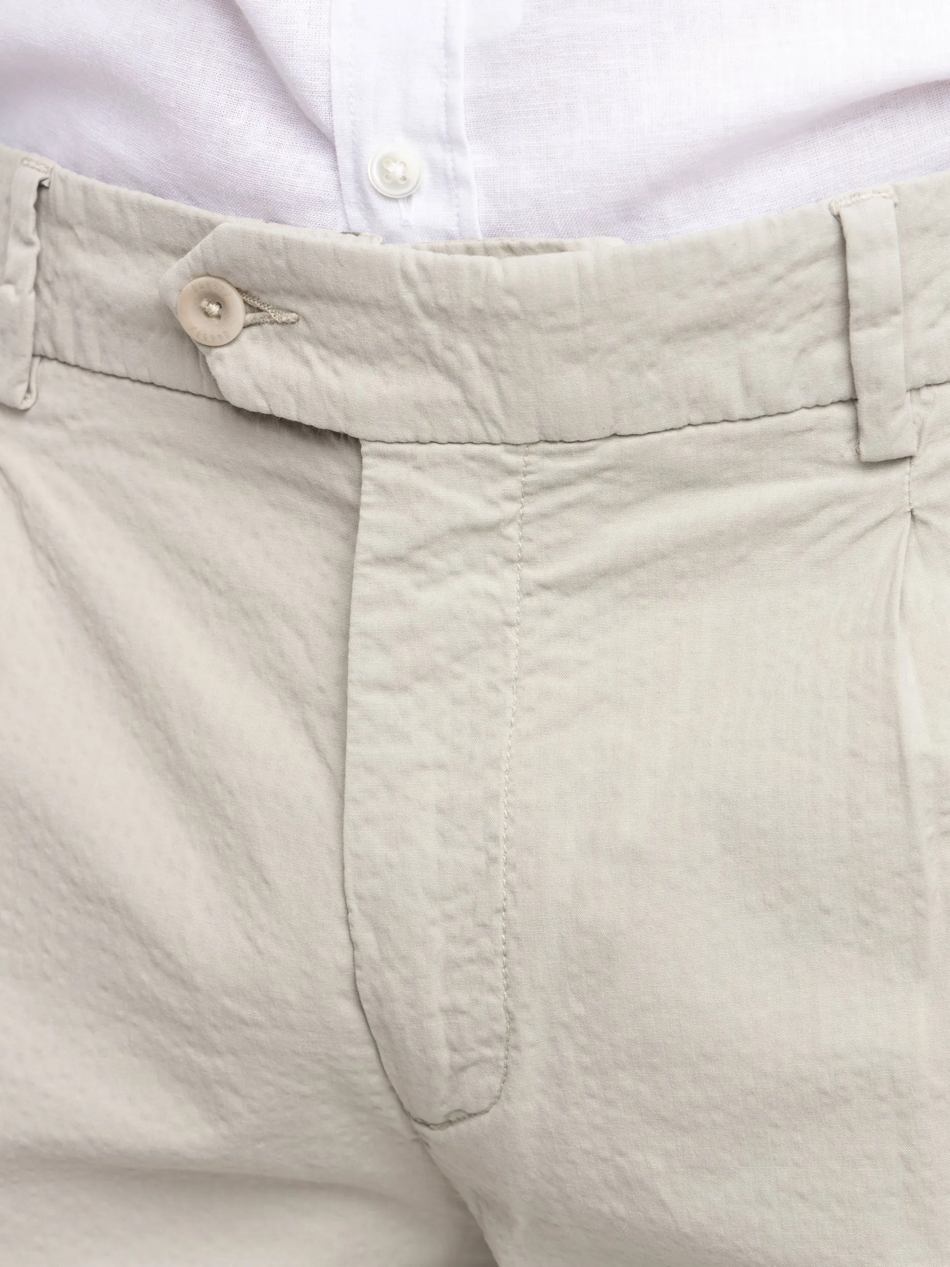 Sand Green Seersucker Bermudas