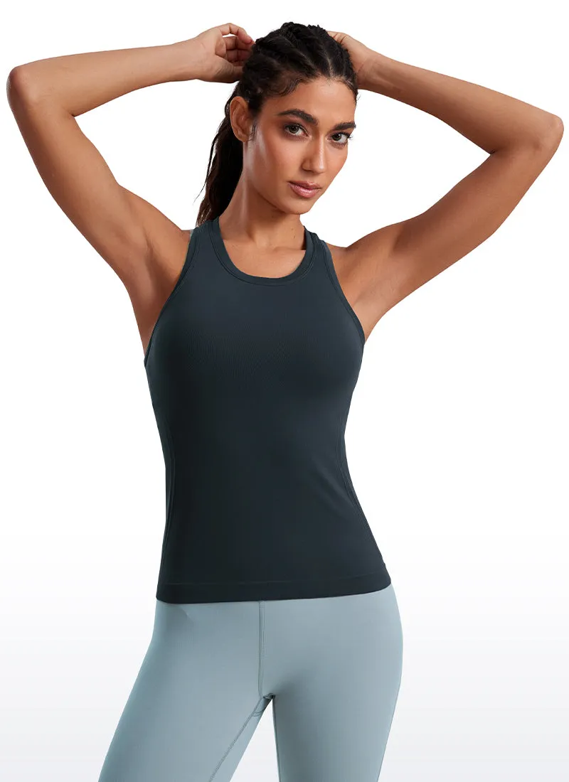 Seamless High Crewneck Racerback Tanks