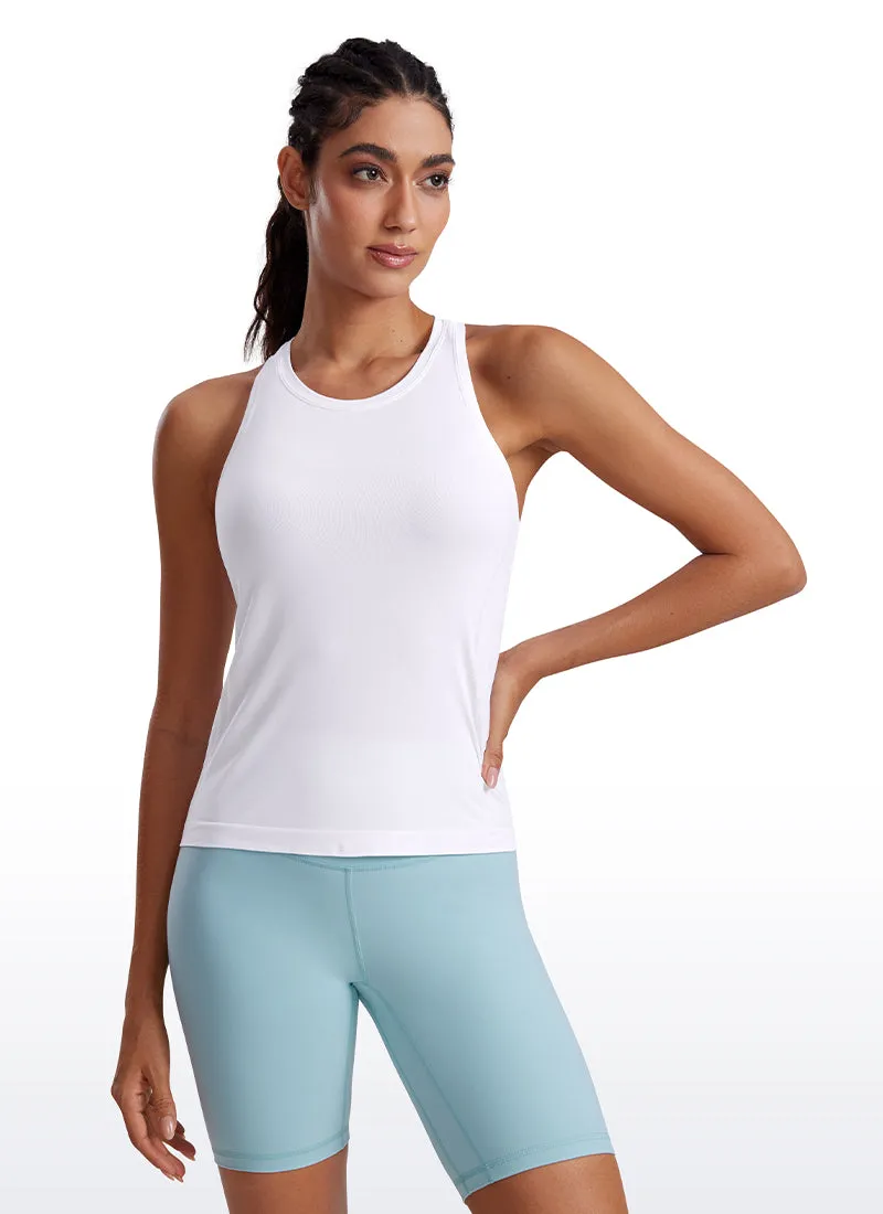 Seamless High Crewneck Racerback Tanks