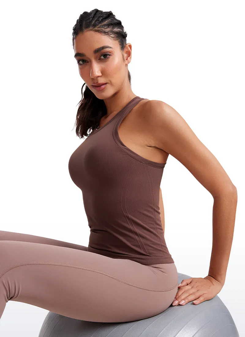 Seamless High Crewneck Racerback Tanks